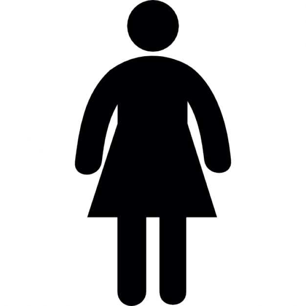 626x626 Standing Woman Silhouette In A Dress Icons Free Download