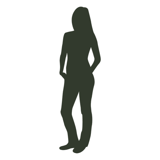512x512 Woman Standing Pose Silhouette Casual