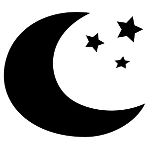 300x300 Moon And Stars Silhouette Clipart