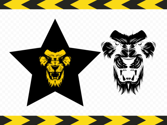 570x425 Lion Svg Printed Tshirt Design Star Art Clipart Stickers Vinyl