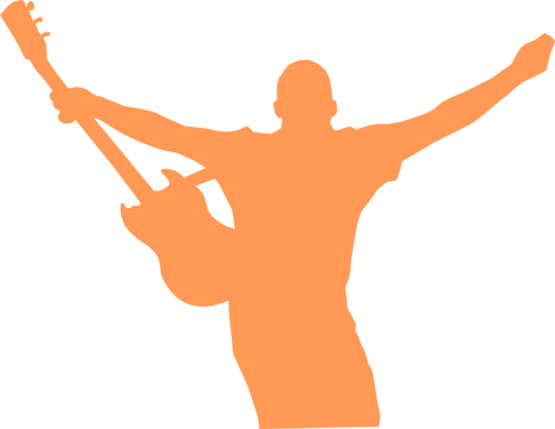 500x386 Rock Star Silhouette Vector Image Public Domain Vectors