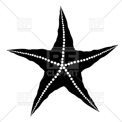 400x400 Silhouette Of Starfish Royalty Free Vector Clip Art Image