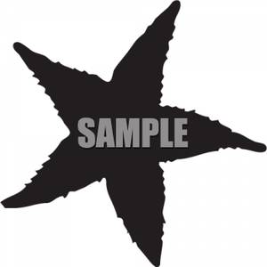 300x300 Free Clipart Image Silhouette Of A Starfish
