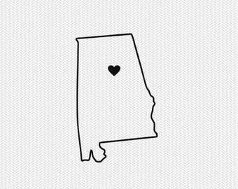 340x270 Alabama Outline Svg Etsy