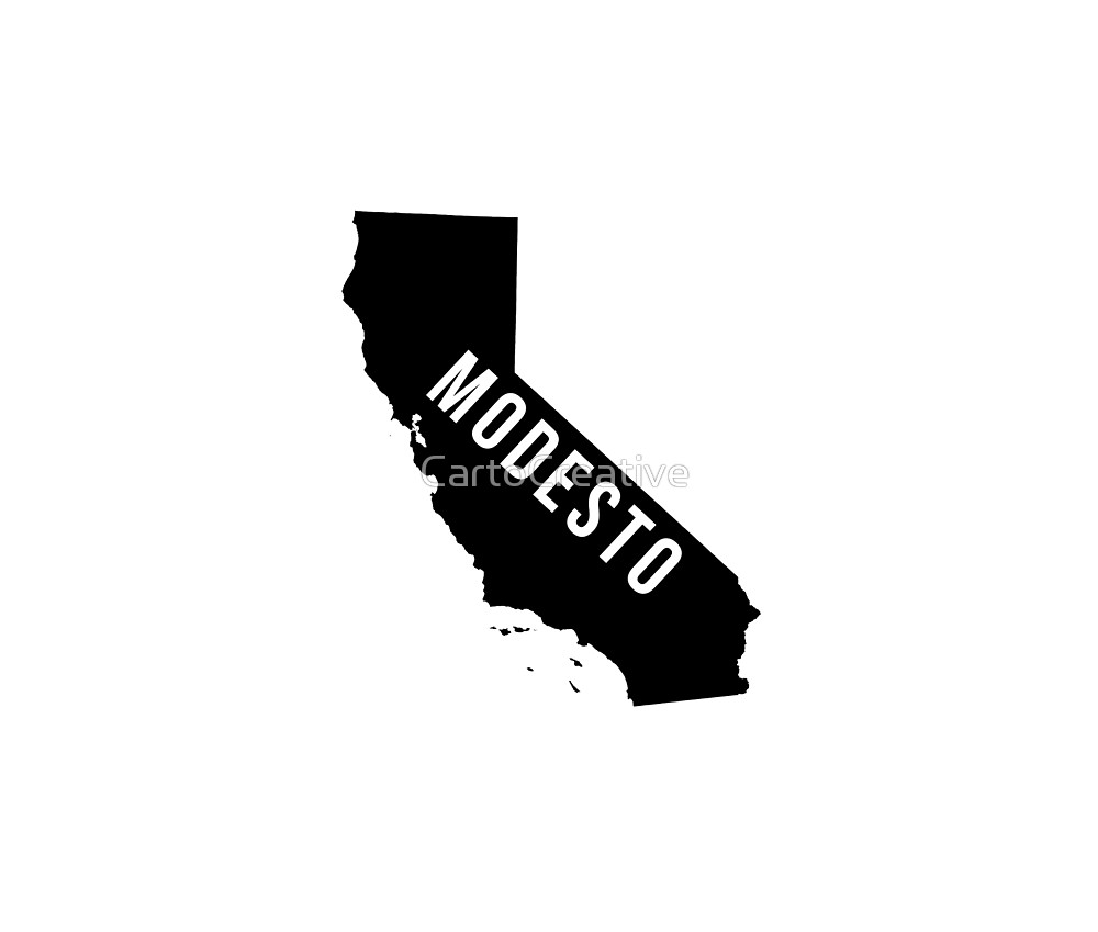 1000x849 Modesto, California State Silhouette By Cartocreative Redbubble