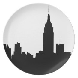 260x260 State Silhouette Plates Zazzle