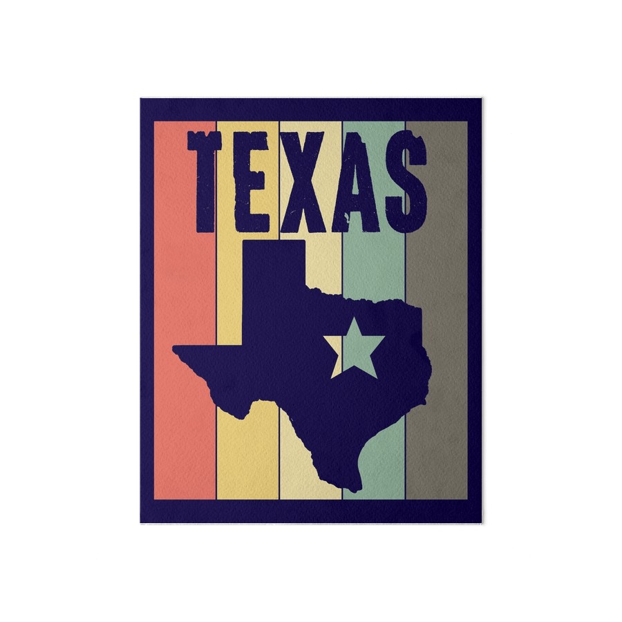 900x900 Texas Retro Vintage Art Design State Silhouette Art Boards By