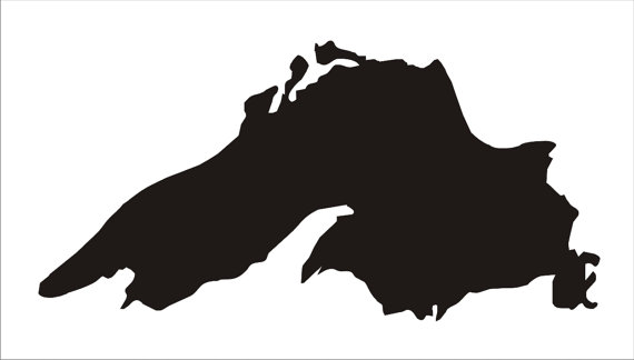 570x324 Lake Superior Silhouette Reusable Stencil 5 Sizes Available