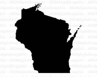 340x270 Wisconsin Silhouette Etsy
