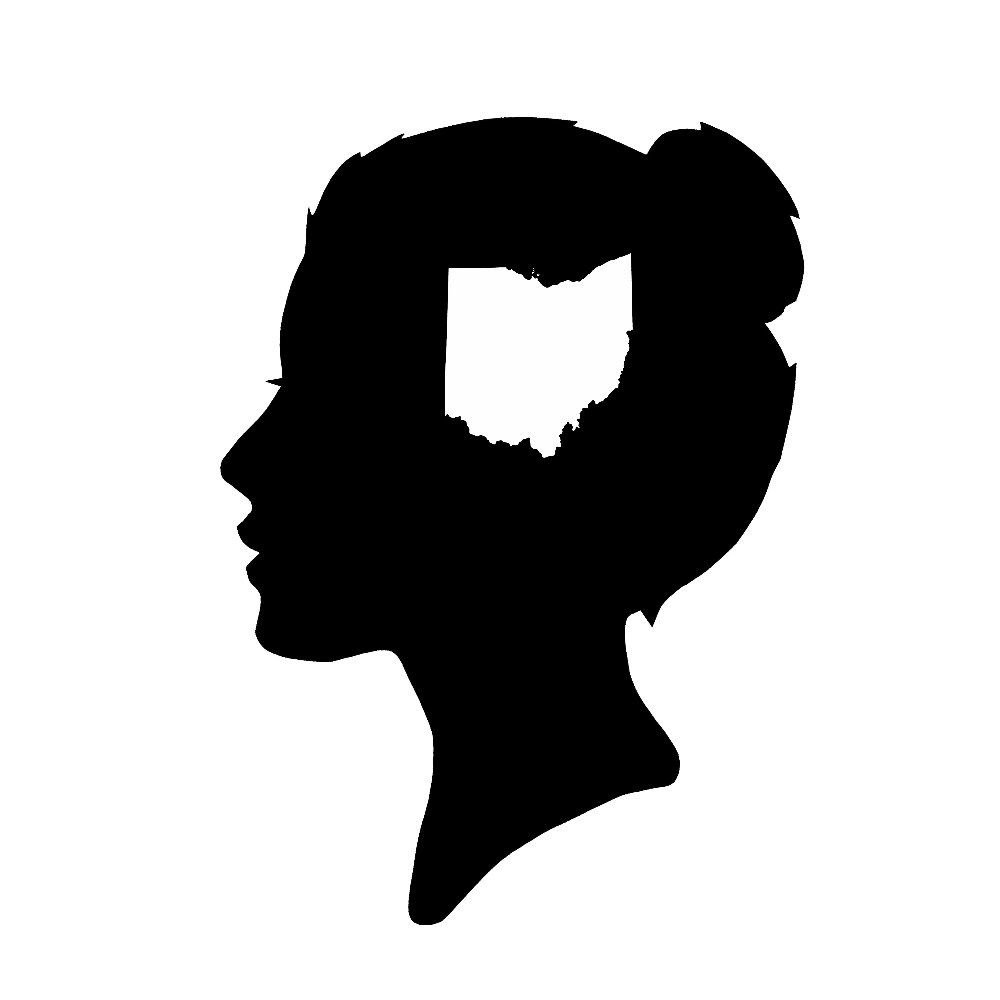 1000x1000 An Ohio State Of Mind Silhouette Print Female Buckeyes