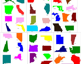 340x270 State Silhouette Etsy