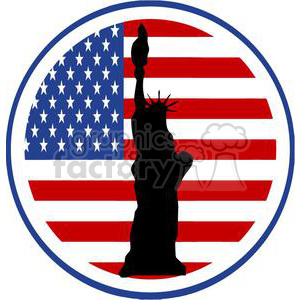 300x300 Royalty Free 2386 Royalty Free State Of Liberty Silhouette In Usa