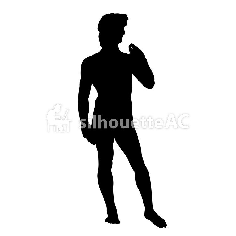 750x750 Free Silhouette Vector Statue Of David