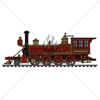 325x325 Vintage American Steam Locomotive Gl Stock Images