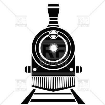 400x400 Silhouette Of Old Locomotive On Railroad