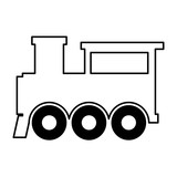 160x160 Steam Train Silhouette Isolated Icon Vector Illustration Design