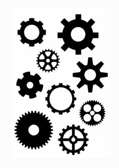 236x332 Steampunk Gear Stencil