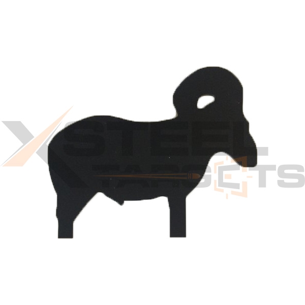 600x600 14 Ram Silhouette Target Ar200 Steel Rimfire Targets .22lr