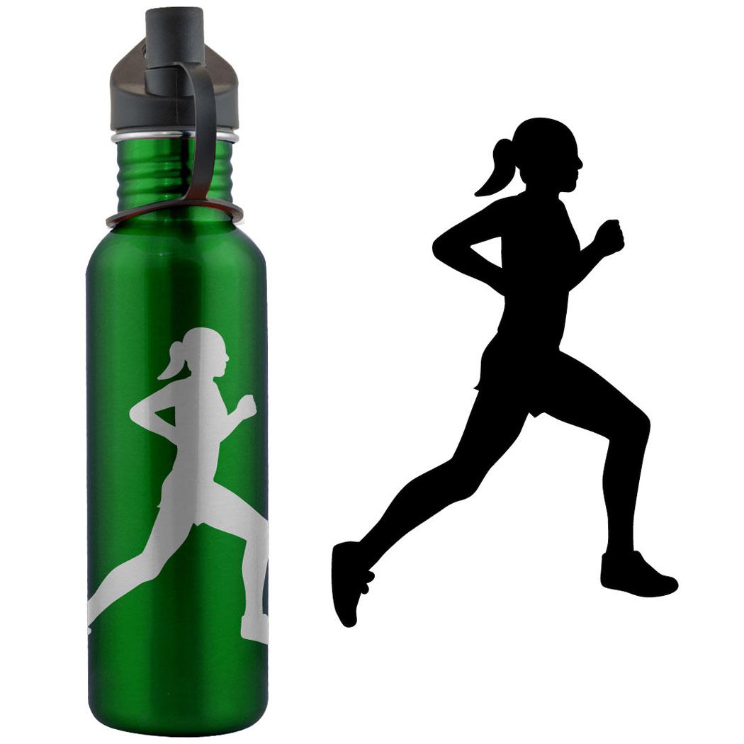 1050x1050 Runner Silhouette Running Girl Silhouette 24 Oz Stainless Steel