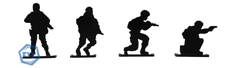 800x236 5in Soldier Silhouette Knockover Shooting Targets
