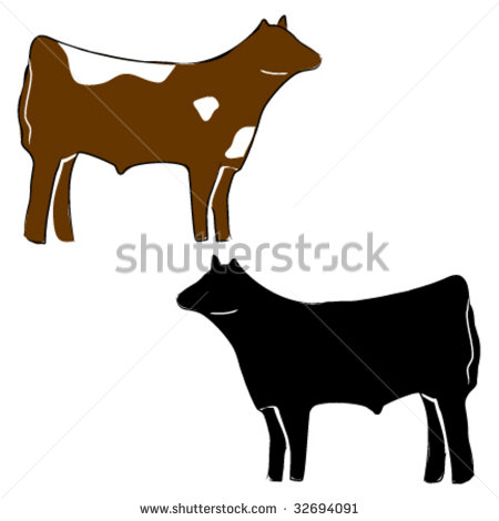 450x470 Angus Steer Clipart