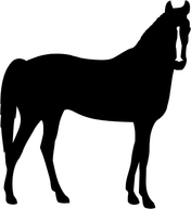 176x193 Thoroughbred Horse Silhouette Sticker