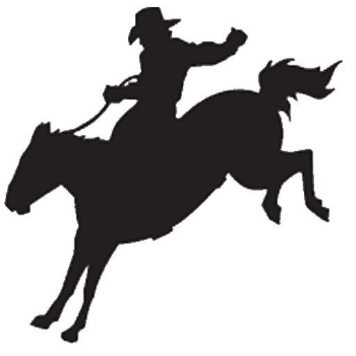 512x512 Cowboy Bucking Silhouette Country Western Rodeio