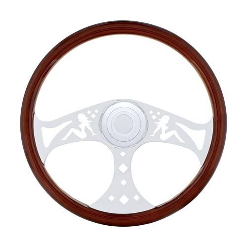 500x500 18 Wood Steering Wheel