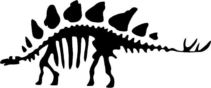 720x301 Stegosaurus Skeleton Decal Cricut, Silhouettes And Stenciling