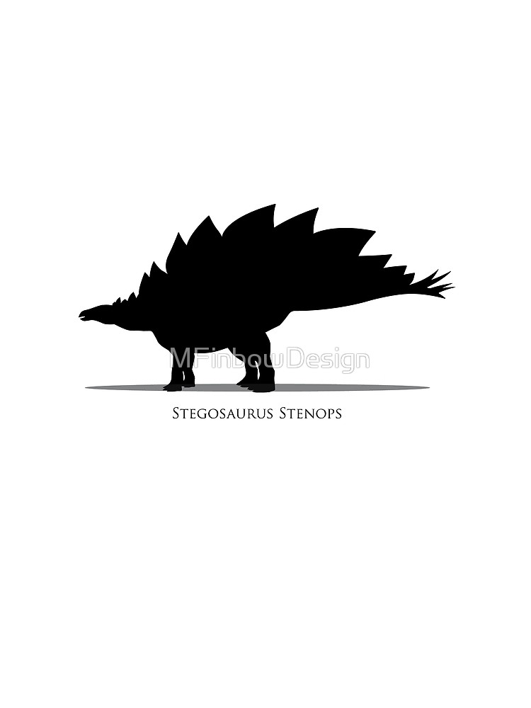 750x1000 Stegosaurus Dinosaur Silhouette Graphic T Shirt By Mfinbowdesign