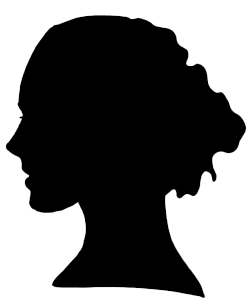 250x303 Female Face Silhouette Stencil 4left