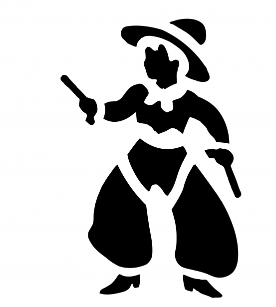 553x615 Cowboy Silhouette Stencil Free Stock Photo