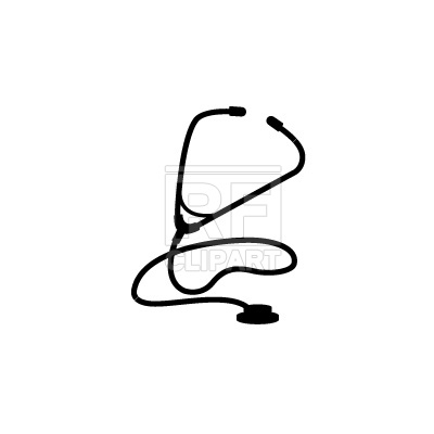 400x400 Stethoscope Silhouette Free Vector Clip Art Image