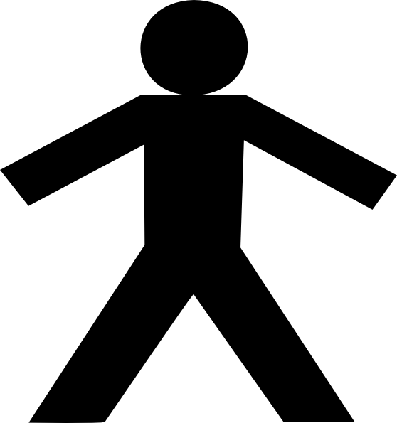 558x595 Stick Man Clip Art