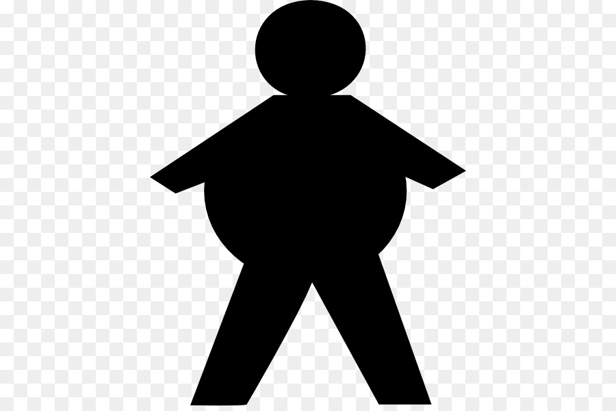 900x600 Stick Figure Fat Clip Art