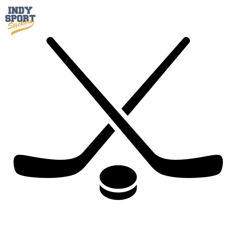 800x800 Hockey Puck And Stick Crossed Silhouette