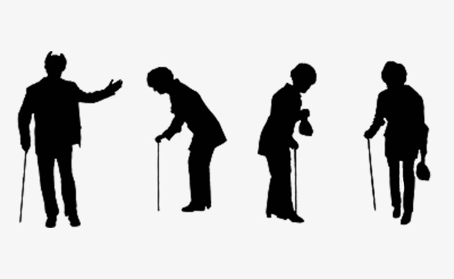 650x400 Silhouette Of A Stick Man, Old People, Sketch, Silhouette Png