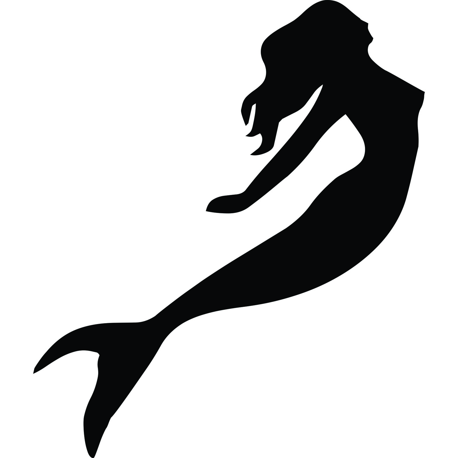 1600x1600 Mermaid Silhouette Wall Sticker
