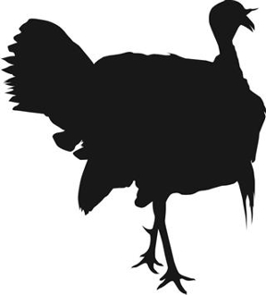 298x330 Turkey Silhouette V10 Decal Sticker