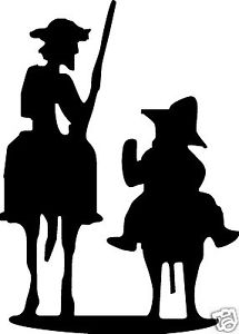 215x300 Sticker Vinyl Don Quijote And Sancho Adhesive Stickers Silhouette