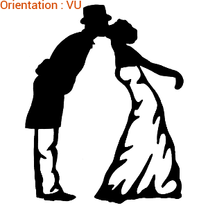 300x300 Sticker Silhouette De Qui S'Embrassent Atomistickers.fr