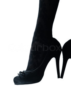 239x320 Silhouette Of Beautiful Woman Legs In Shoes High Heels Isolated
