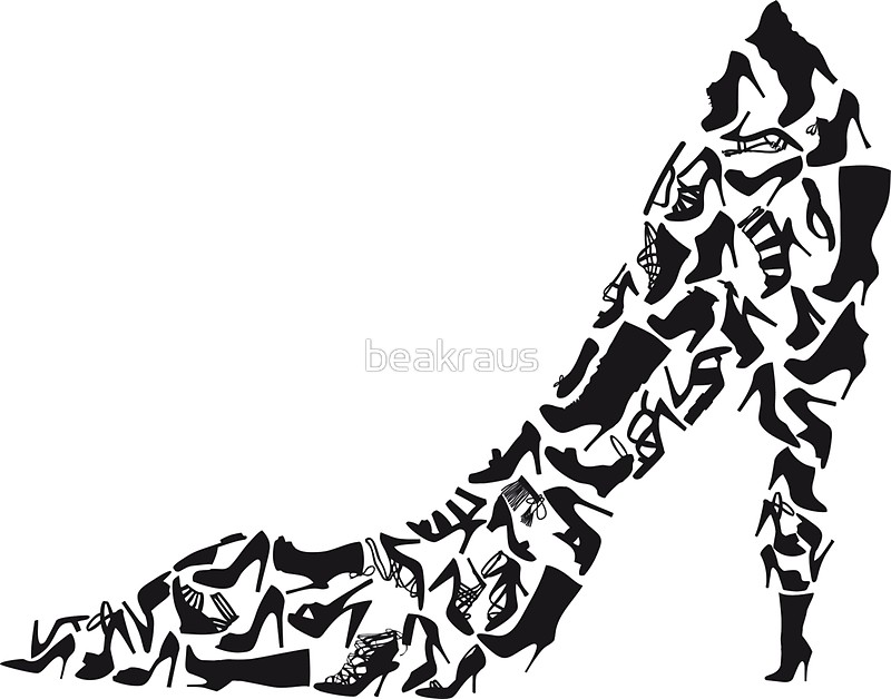 800x628 Stiletto With Different Shoe Silhouettes Stickers By Beakraus