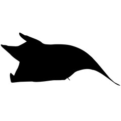 240x240 Stingray Silhouette Vector Graphics