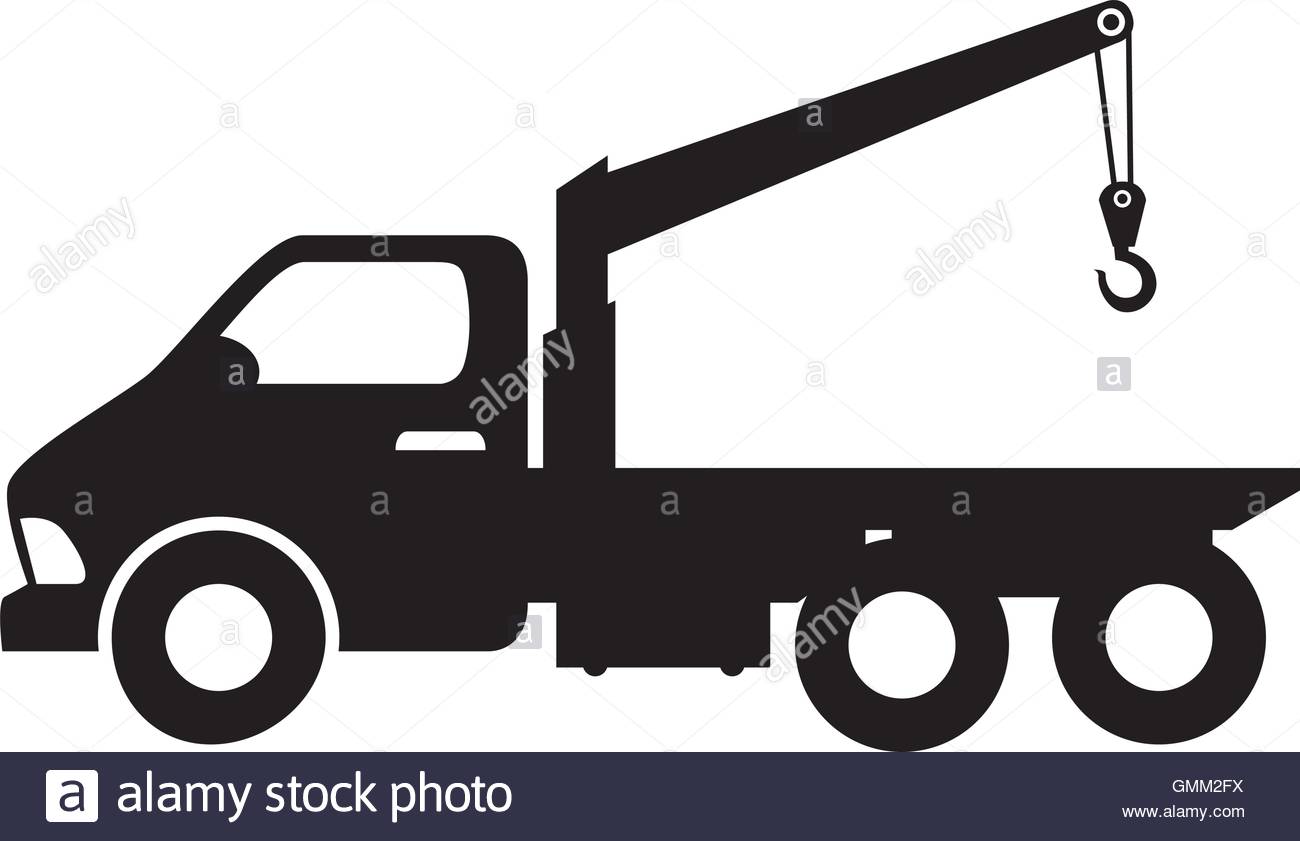 1300x841 Car Towing Truck Silhouette Stock Vector Art Amp Illustration