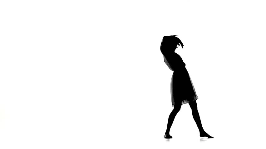 852x480 Graceful Girl Dancer Dancing Contemporary Dance On White