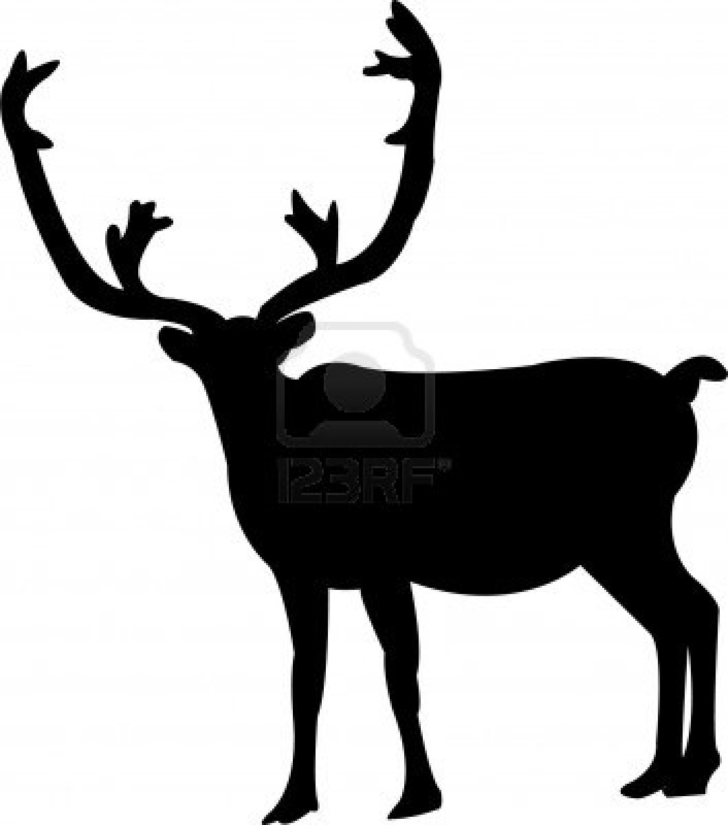 1059x1200 Caribou Outline Silhouette For Wool Stocking H O L I D A Y S