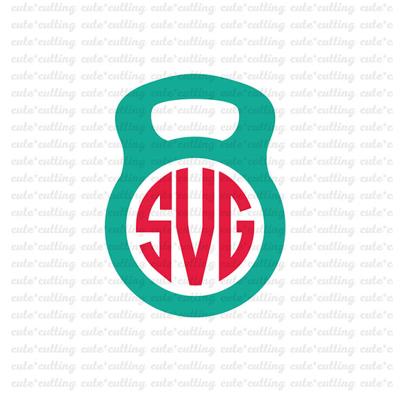 570x570 Fitness Monogram Jump Rope Kettlebell Scale Stopwatch Svg