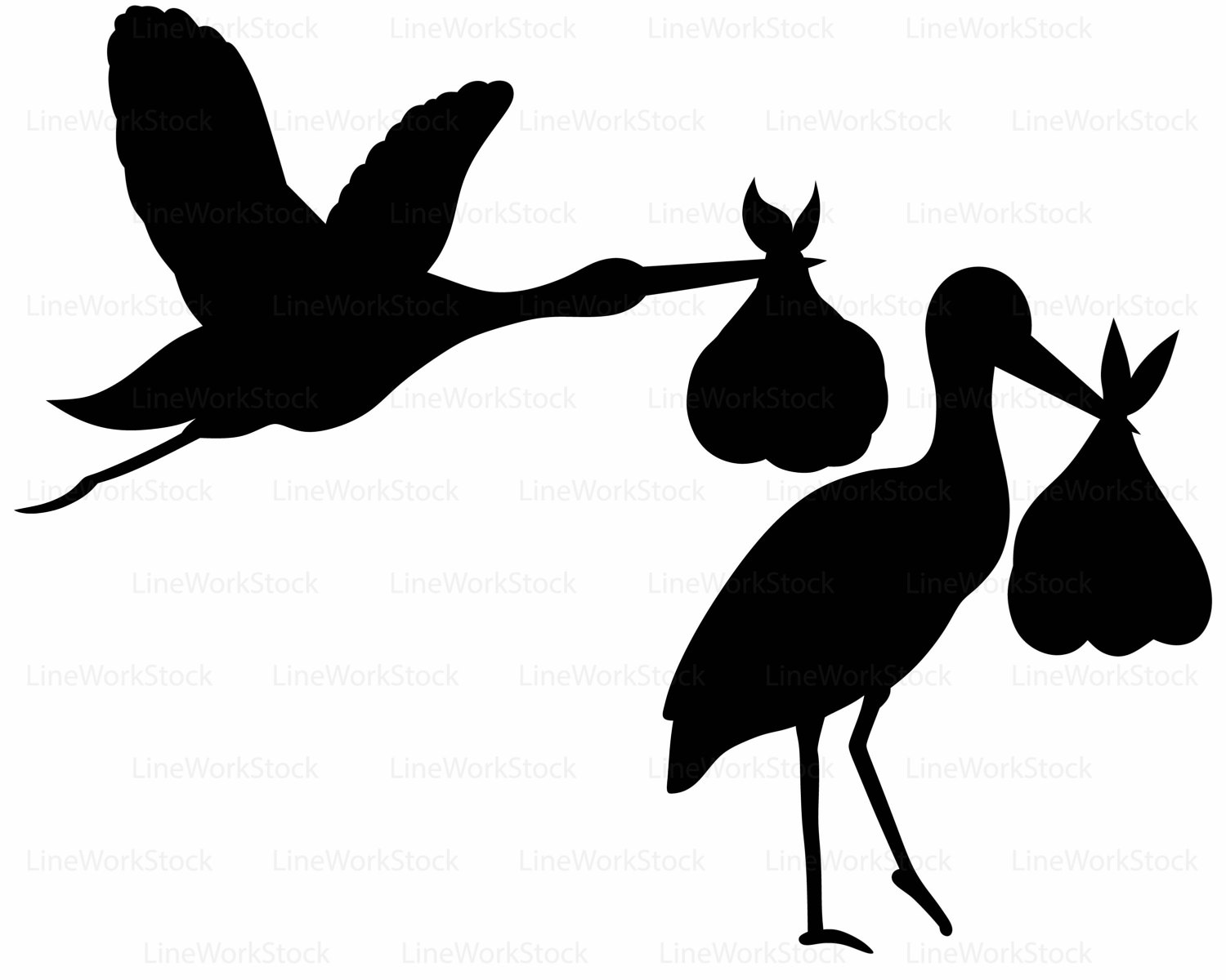 1500x1200 Stork Baby Shower Svgstork Baby Clipartstork Svgstork Baby