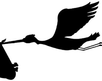 340x270 Stork Sticker Etsy